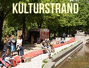 -Isarlust! Der Kulturstrand @ Ludwigsbrücke am Vater-Rhein-Brunnen eröffnete am 15.05.2017  (©Foto: Martin Schmitz)